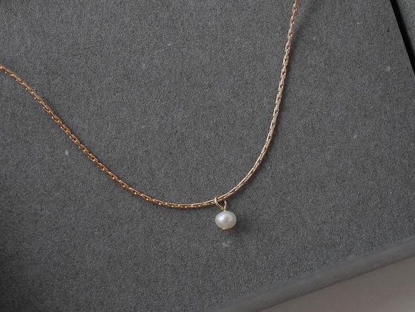 062Nq【高品質✨】ネックレス　一粒パール　淡水真珠　6mm　小さめ　ゴールド 062Nt【高品質✨】ネックレス 一粒パール 淡水真珠 6mm 小さめ