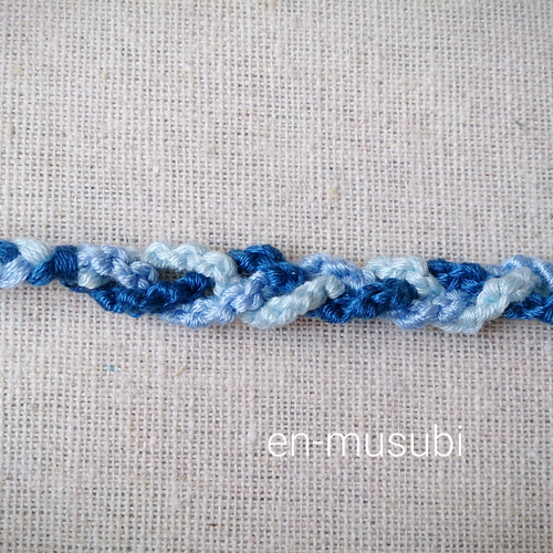 1点のみ ラップブレスレット☆2連 青&水色☆ミサンガ ブレスレット en