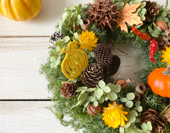 木の実のハロウィンリース 7枚目の画像