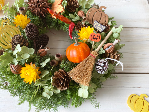 木の実のハロウィンリース 8枚目の画像