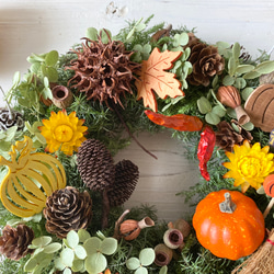 木の実のハロウィンリース 3枚目の画像