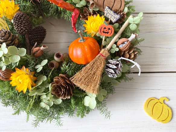 木の実のハロウィンリース 5枚目の画像