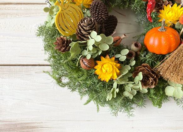 木の実のハロウィンリース 6枚目の画像