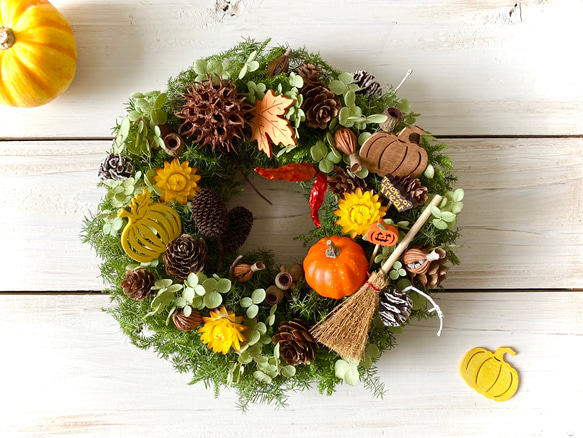 木の実のハロウィンリース 4枚目の画像