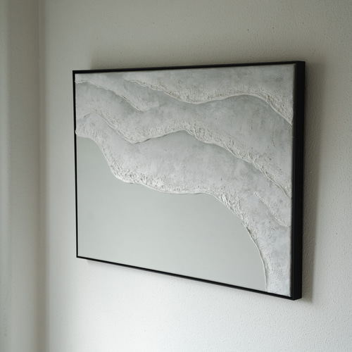 絵画 テクスチャーアート 海景 ホログラム パールカラー ビーチ