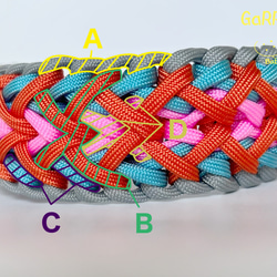 丈夫なパラコード幅広首輪4色選べるオーダーメイド小型犬・中型犬・大型犬・超大型犬 5枚目の画像