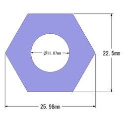 六角形くり抜き付き 4枚目の画像