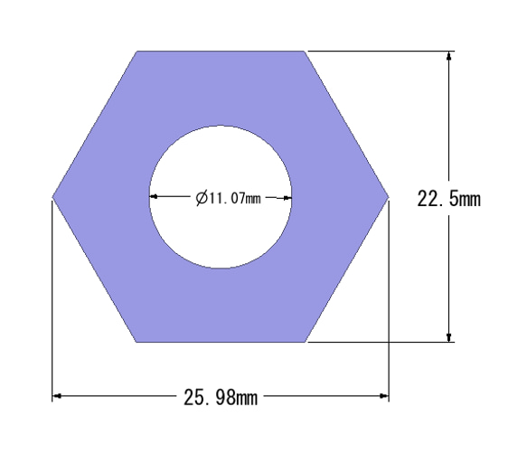 六角形くり抜き付き 4枚目の画像