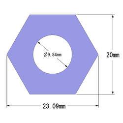 六角形くり抜き付き 3枚目の画像
