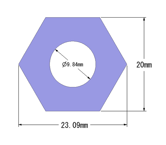 六角形くり抜き付き 3枚目の画像