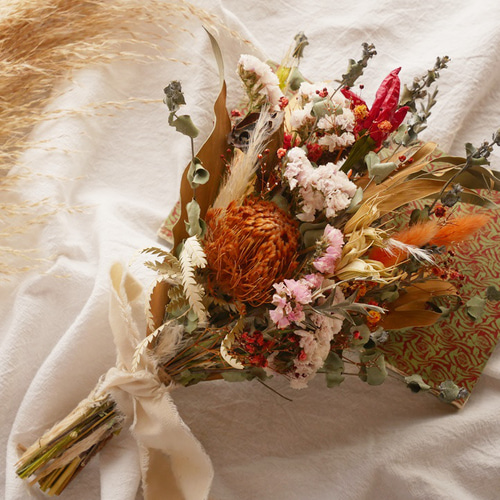 秋色スワッグ✴ドライフラワー28cm 送料無料]ドライフラワースワッグ◇秋の野花 | iichi 日々の暮らしを