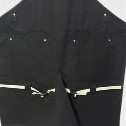 (黒×黒)帆布エプロン2型・首掛けタイプ　Ｍ・Ｌサイズ 13枚目の画像