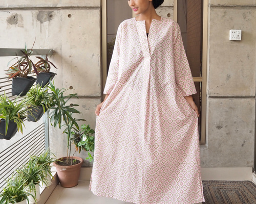 fabindia クルタ ワンピース ブロックプリント インディゴ 楽天市場】＜ファブインディア＞コットン クルタ：ホワイト