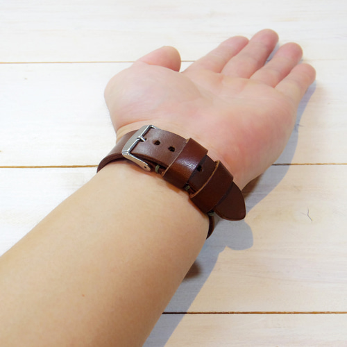 腕時計ベルト 腕時計バンド 牛革レザー 16mm〜20mmのラグ幅で制作  