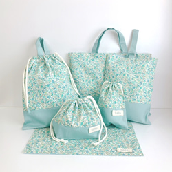 入園入学セット｜サイズオーダー可｜ピンクいちご柄レッスンバッグ3点