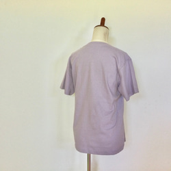 型染Tシャツ　大きなひまわり　ラベンダーミスト 5枚目の画像