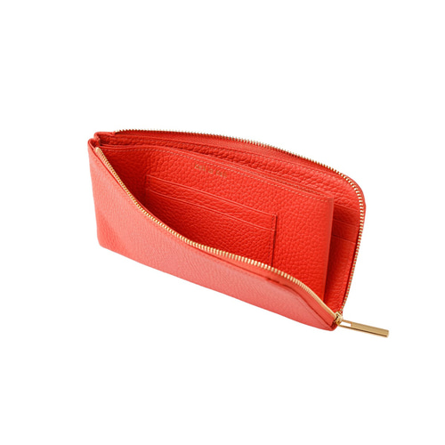 イタリアンレザー L字ファスナー 長財布 上質レザーの柔らかく