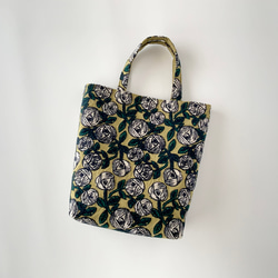 アラン模様 ニットバッグ 巾着トートバッグ ライトグレー トートバッグ