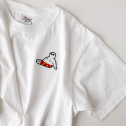 ワンポイント刺繍Tシャツ(ふとっちょおじさん・星) 1枚目の画像