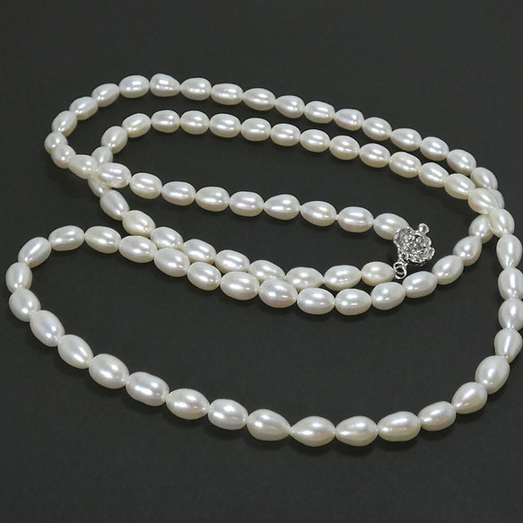 本真珠 パールロングネックレス 約80cm 照り光沢抜群yumi 1枚目の画像