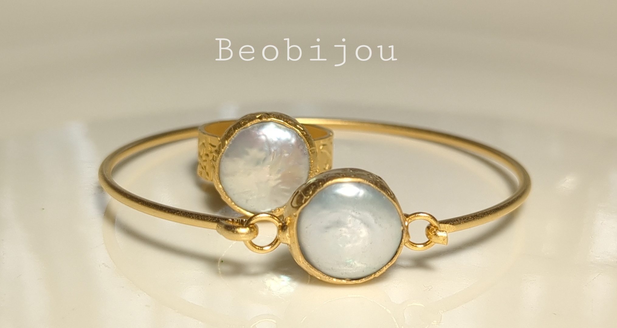 【Creema限定 福袋】パールのリング&パールブレスレット2点セット