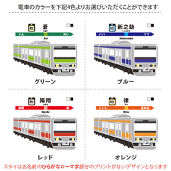 【宅配便限定】 電車 駅名 名入れ トレーナー 【 走る電車 】［sw-vehicle61］ プレゼント 誕生日 3枚目の画像