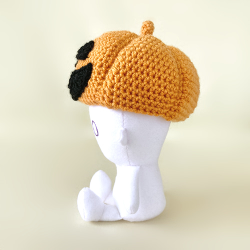 ぬい用ジャックオランタン帽子＊手編みニット＊送料無料 あみぐるみ