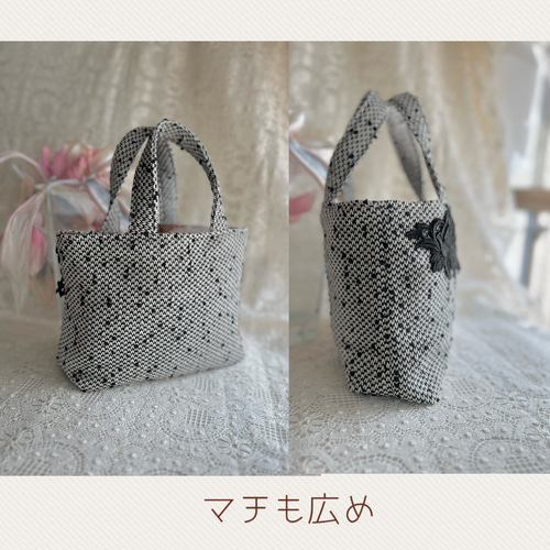 ❤️イタリア製フロッキードット/ツイード❤️立体黒 薔薇レース