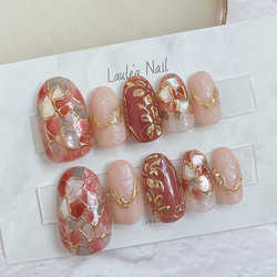 水引フラワーニュアンスネイル ラメ ミラー 赤推し ちゅるん 成人式 前撮り 冬 7848d163fe61ee2672ddff2ed0288b