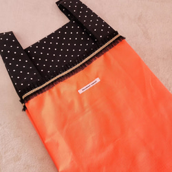 霓虹橙色環保袋便利店午餐尺寸 第4張的照片