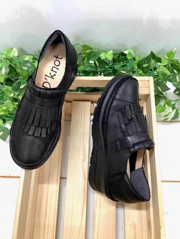 【再々入荷♬】履いたそばから足に馴染む♪厚底のキルト付きスリッポンシューズMC-48 5枚目の画像