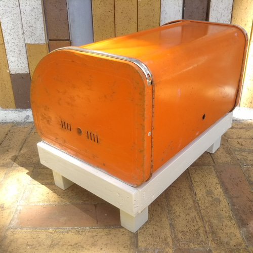 ヴィンテージレトロアンティークROSSIGNOL ブレッドケース オレンジ