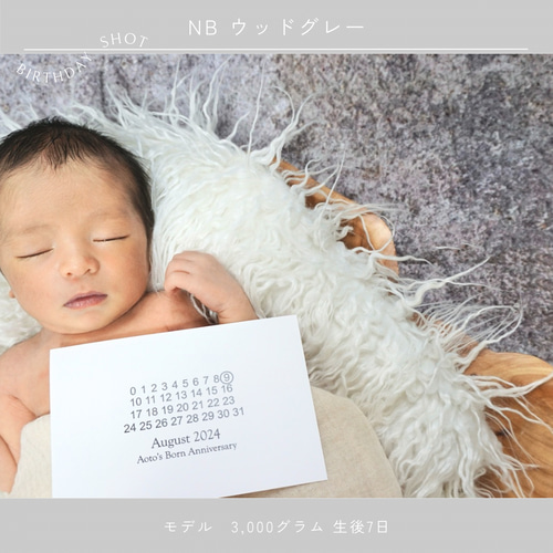 ニューボーンフォト〈ウッド×グレー〉レンタル撮影セット 雑貨