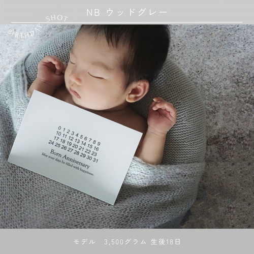 ニューボーンフォト〈ウッド×グレー〉レンタル撮影セット 雑貨