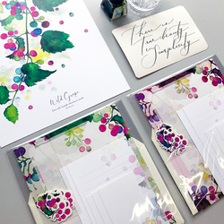 思い出の野ぶどう 詰め合わせ♡(ポスター・レターセット・フレークシール) 秋の福袋 6枚目の画像