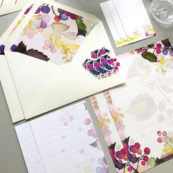 思い出の野ぶどう 詰め合わせ♡(ポスター・レターセット・フレークシール) 秋の福袋 10枚目の画像