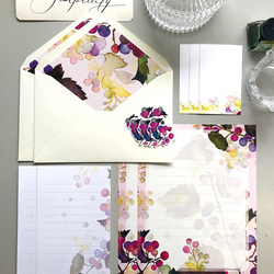 思い出の野ぶどう 詰め合わせ♡(ポスター・レターセット・フレークシール) 秋の福袋 8枚目の画像