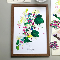 思い出の野ぶどう 詰め合わせ♡(ポスター・レターセット・フレークシール) 秋の福袋 11枚目の画像