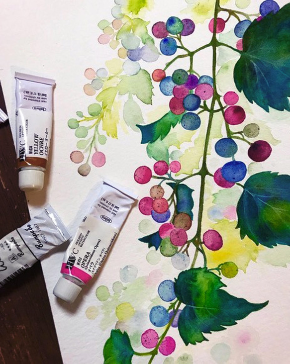 思い出の野ぶどう 詰め合わせ♡(ポスター・レターセット・フレークシール) 秋の福袋 3枚目の画像