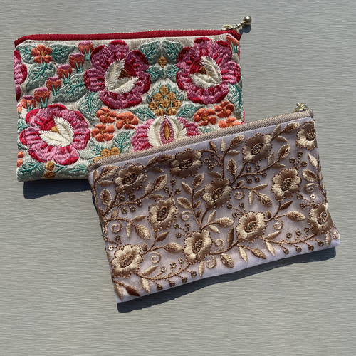 インド刺繍 ポーチ ポーチ mignon. 通販 16480142｜Creema(クリーマ)