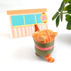 居酒屋虎斑貓/筆架 陶瓷清酒貓 定制 第5張的照片