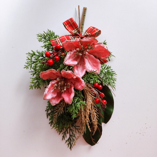 選べる3色 マグノリアのスワッグ クリスマス ギフト インテリア 雑貨