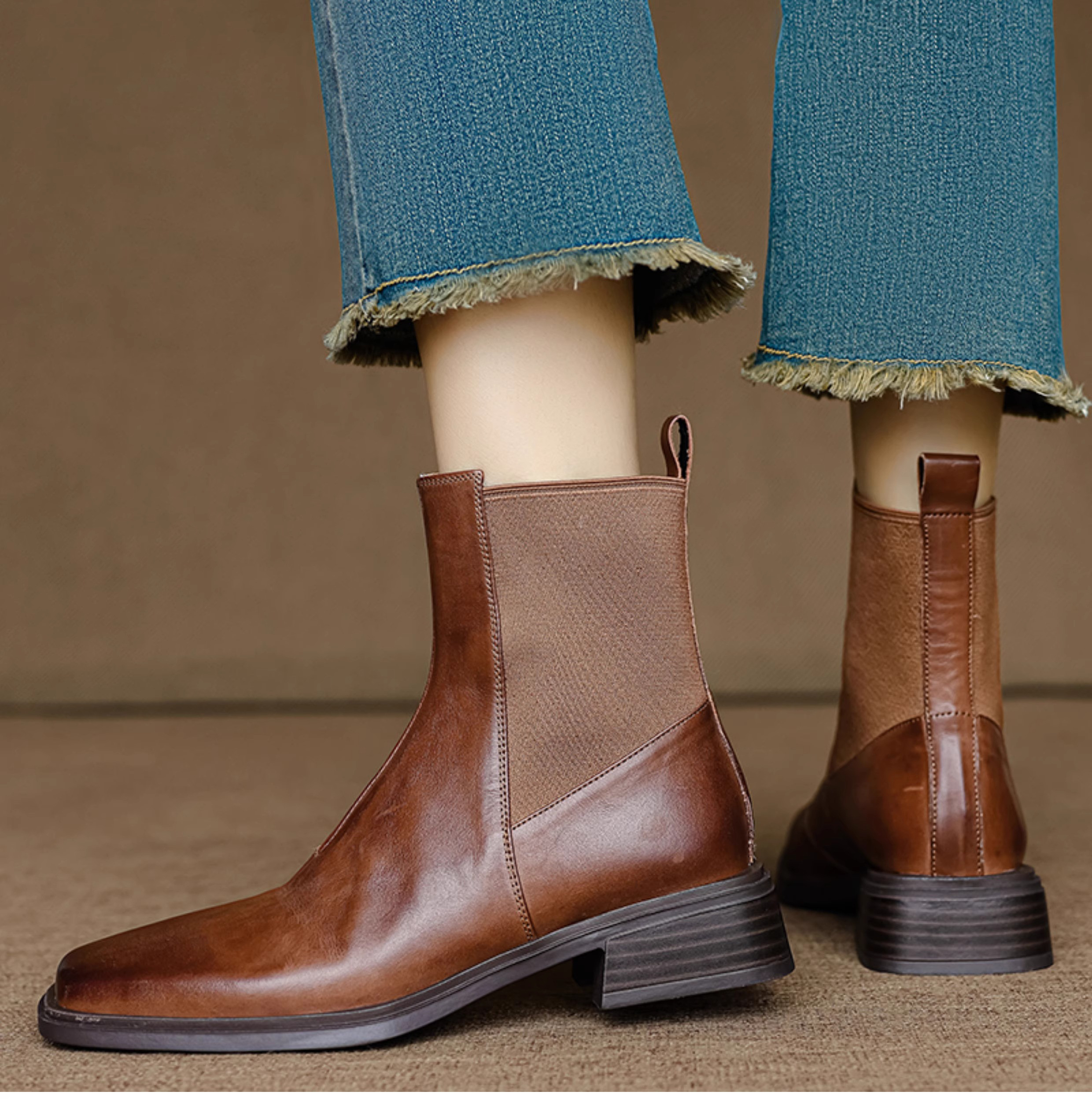 ブーツ レディース サイドゴア シューズ レザー 本革 靴 厚底 ショートブーツ 革靴 秋冬新作2023 敬老の日