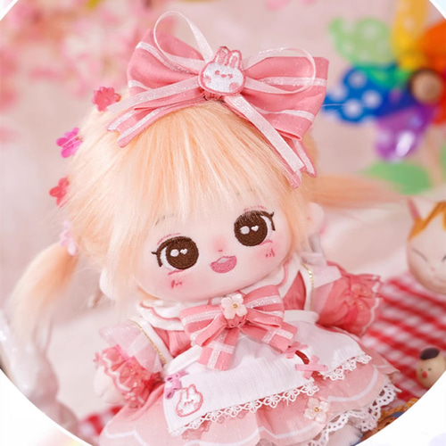 20cmぬいぐるみ服 着せ替えぬいぐるみ 桜奇跡セット ぬい服 蝶結び髪
