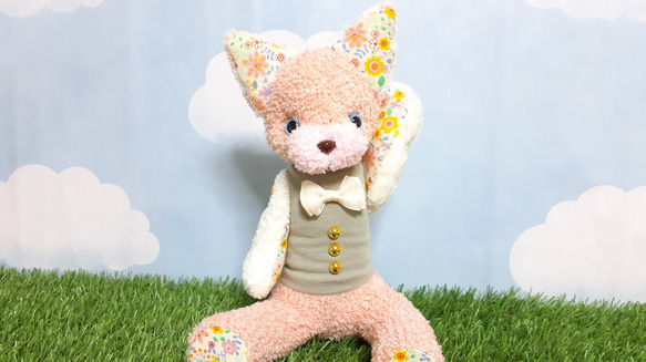 個性的な白い餅ちゃん うさぎ ぬいぐるみ アーティストベア バニー 海外作家様 個性的な白い餅ちゃん うさぎ ぬいぐるみ アーティストベア バニー