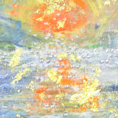 アクリル画 風景画 キャンバスF6原画 アート 青空と雪景色の心温まる絵画 26a5edd840c9d68cb0ad0d61890663