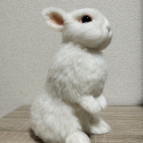 ネザーランドドワーフ(うさぎ)うたっち フロスティ 植毛 羊毛 ネザーランドドワーフ(うさぎ)うたっち フロスティ 植毛 羊毛
