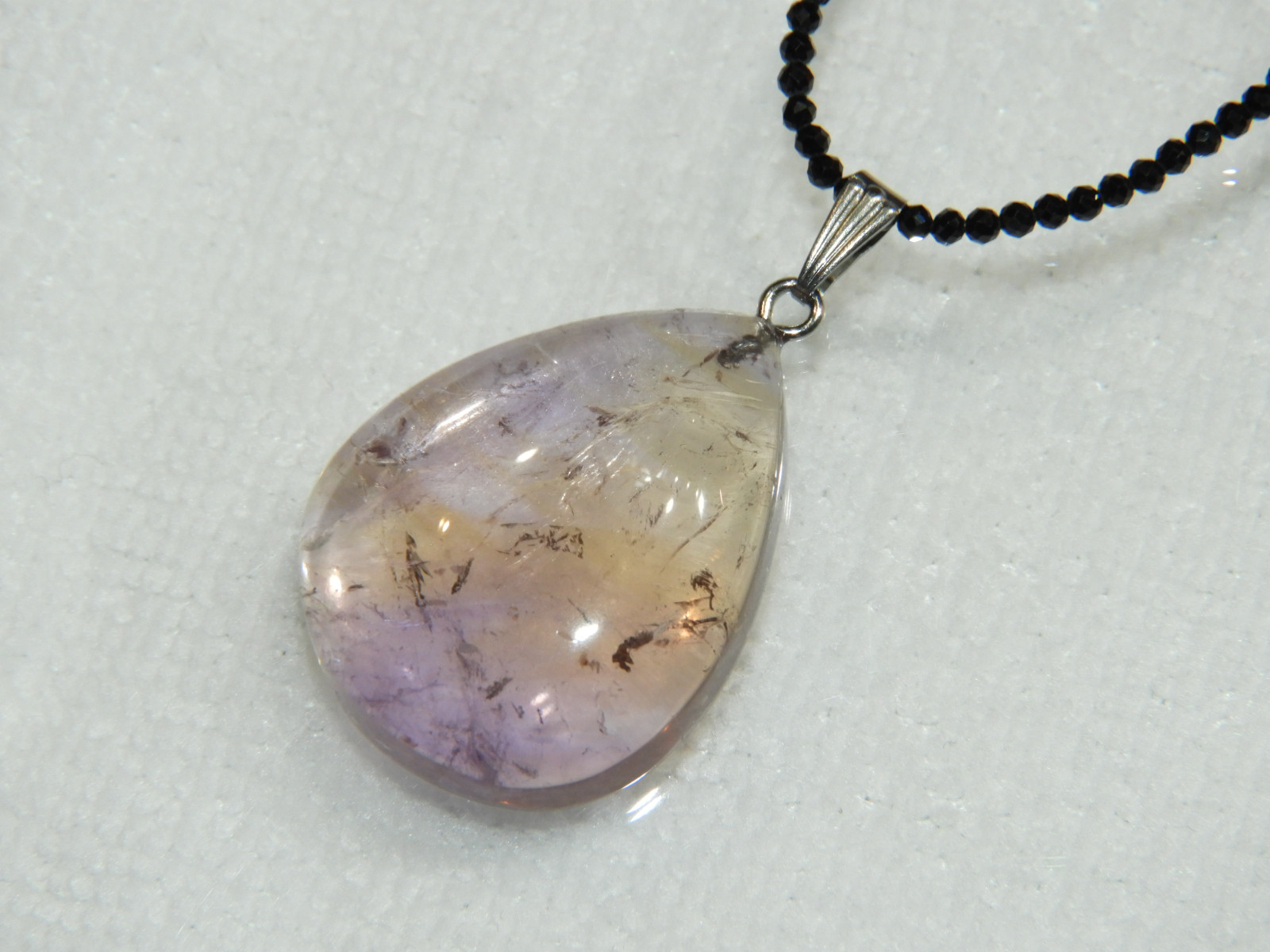 人気ストーン！高発色！大きめ！貴重なバイカラーのナチュラルアメトリンのペンダントトップ！手作り一点物　天然石　７
