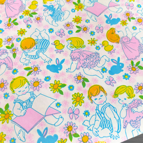 U.S.A. ヴィンテージ包装紙【フラワーガーデン】DA-WP049 包装紙