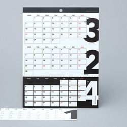 ３ヶ月卓上カレンダー 3's Calendar（スリーズカレンダー）2024（月曜始まり） 1枚目の画像